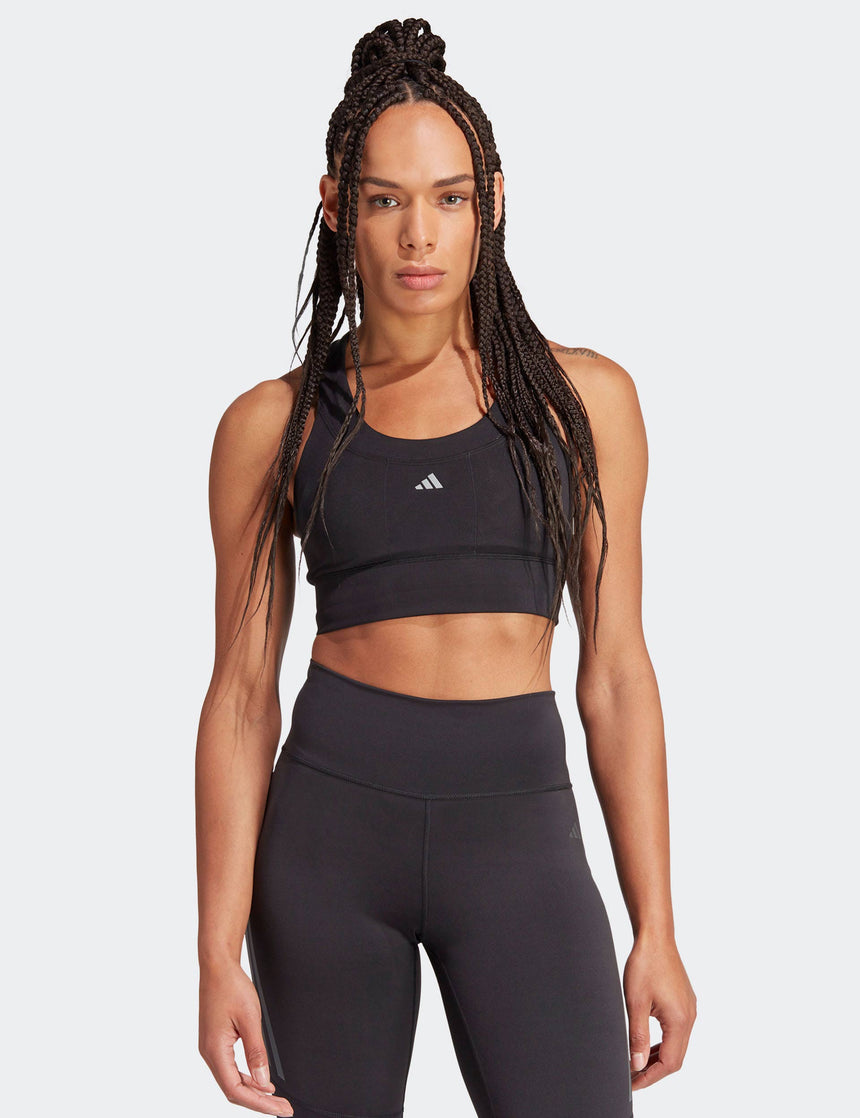 adidas Run Pocket MediumSupport Bra Black The Sports Edit