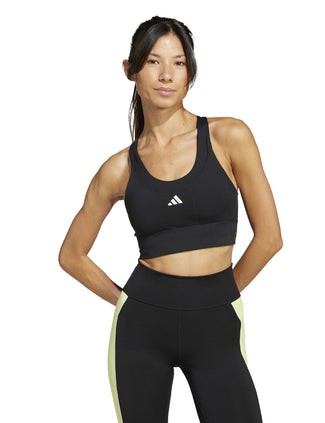 Run Pocket Medium Support Bra - Black