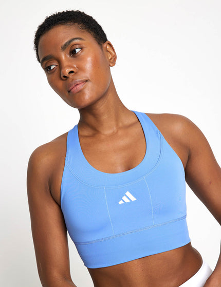 adidas Run Pocket Medium Support Bra - Blue Fusionimages1- The Sports Edit