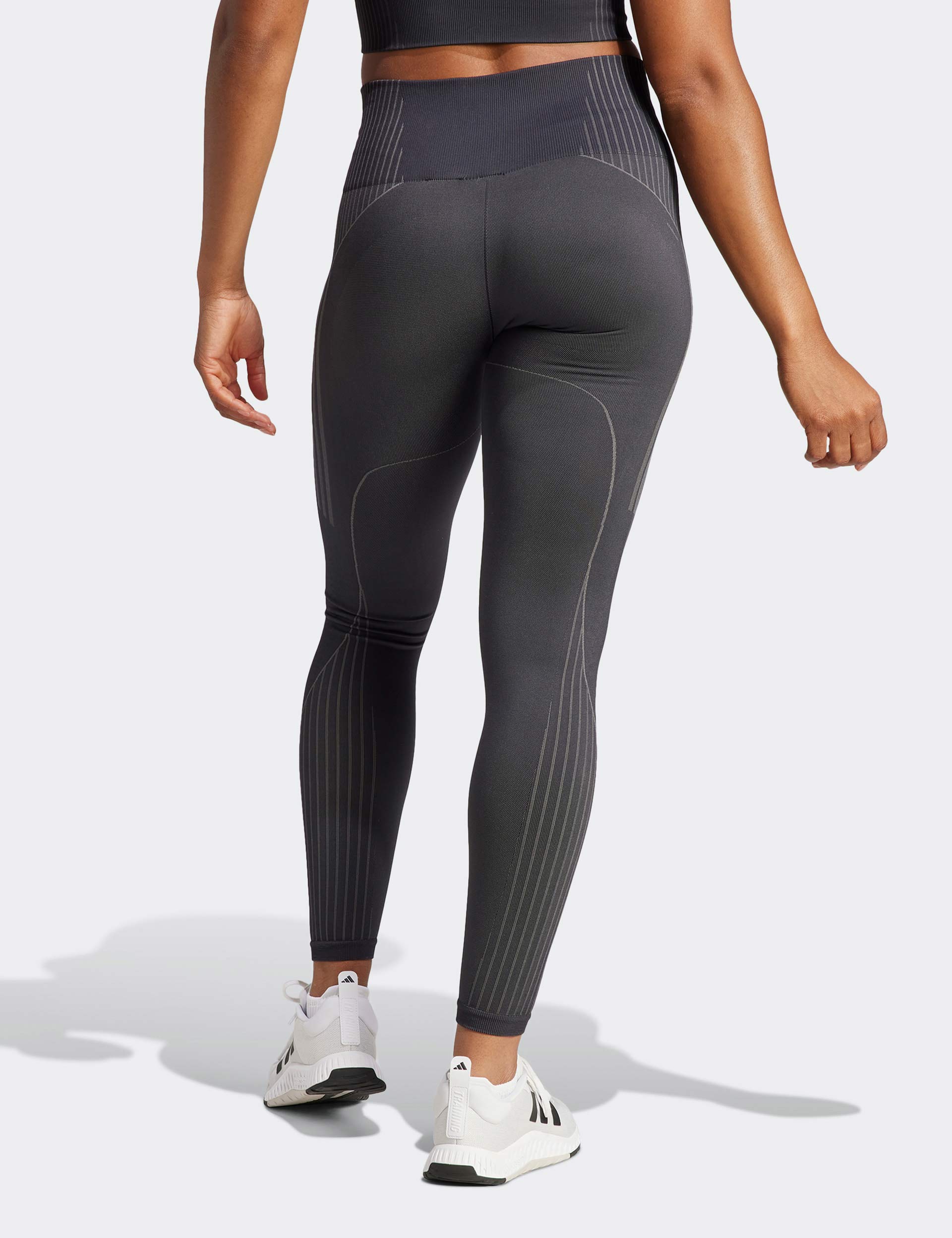 adidas Seamless Branded 7/8 Leggings Black The Sports Edit