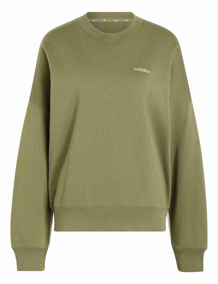 adidas Seasonal Essentials Colorpop Sweatshirt - Olive Strata/Light Solid Greyimages6- The Sports Edit