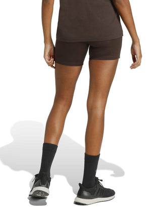 Seasonal Essentials Leopard Print Biker Shorts with 3-Stripes - Aurora Coffee/Multicolor