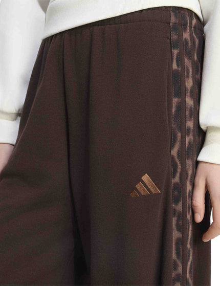 adidas Seasonal Essentials Animal Print 3-Stripes Joggers - Aurora Coffee/Multicolor/Preloved Brownimages3- The Sports Edit