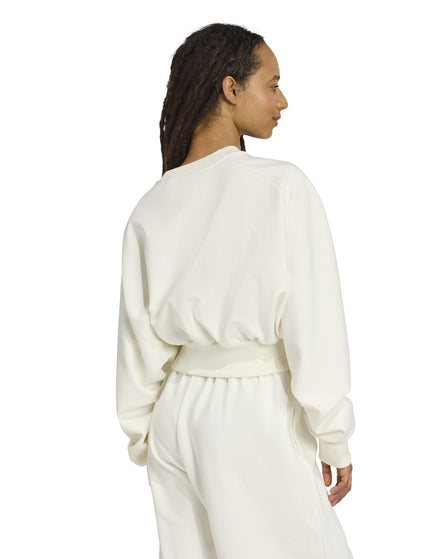 adidas Soft Lux Loose Sweatshirt - Off Whiteimages2- The Sports Edit