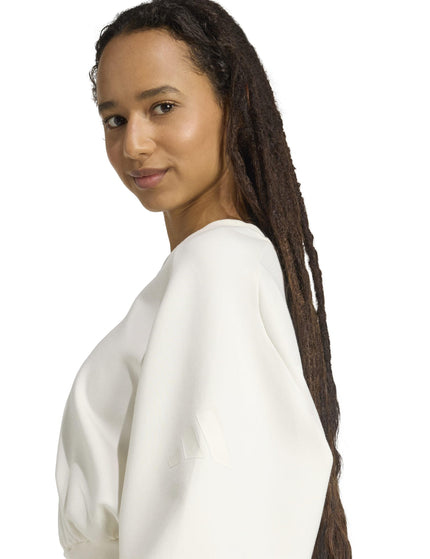 adidas Soft Lux Loose Sweatshirt - Off Whiteimages3- The Sports Edit