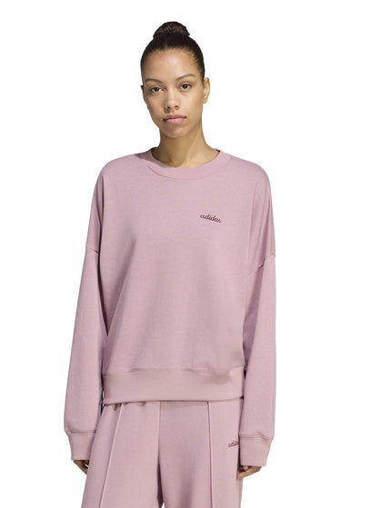 adidas Seasonal Essentials Colorpop Sweatshirt - Magic Mauve/Maroonimages1- The Sports Edit
