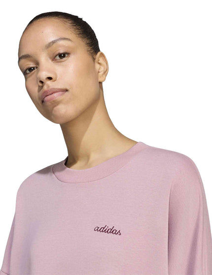 adidas Seasonal Essentials Colorpop Sweatshirt - Magic Mauve/Maroonimages3- The Sports Edit
