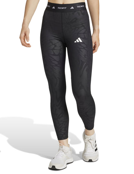 adidas Techfit Printed 7/8 Leggings - Blackimages1- The Sports Edit