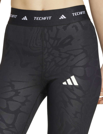 adidas Techfit Printed 7/8 Leggings - Blackimages3- The Sports Edit