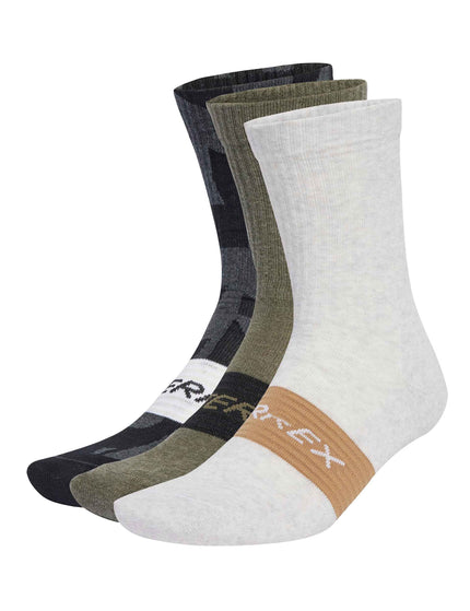adidas Terrex Multi 3 Pack Socks - Black/Olive Strata/Whiteimages1- The Sports Edit