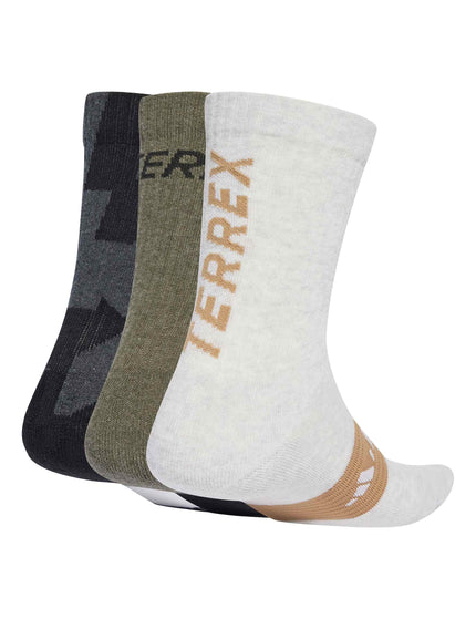 adidas Terrex Multi 3 Pack Socks - Black/Olive Strata/Whiteimages2- The Sports Edit