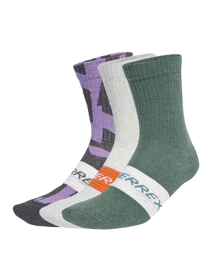 adidas Terrex Multi 3 Pack Socks - Grey Six/Whiteimages1- The Sports Edit