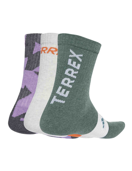 adidas Terrex Multi 3 Pack Socks - Grey Six/Whiteimages2- The Sports Edit