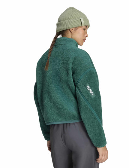 adidas Terrex Multi High Pile Fleece Pullover - Collegiate Greenimages2- The Sports Edit