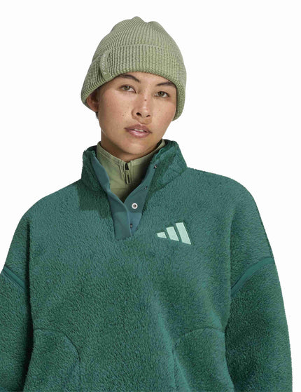 adidas Terrex Multi High Pile Fleece Pullover - Collegiate Greenimages3- The Sports Edit