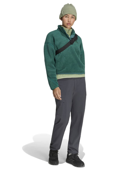 adidas Terrex Multi High Pile Fleece Pullover - Collegiate Greenimages5- The Sports Edit