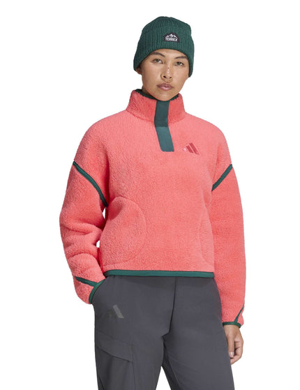 adidas Terrex Multi High Pile Fleece Pullover - Pure Turboimages1- The Sports Edit