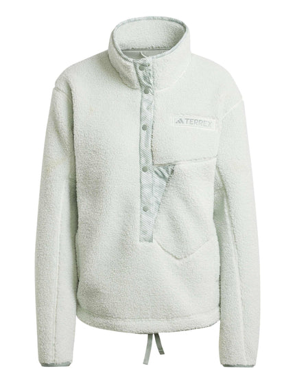 adidas Terrex Xploric High Pile Fleece Pullover Sweatshirt - Linen Greenimages8- The Sports Edit