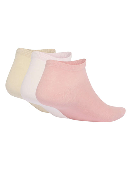 adidas Thin Linear Low-Cut Socks 3 Pairs - Semi Frozen Turbo/Distilled Pink/Crystal Linenimages2- The Sports Edit