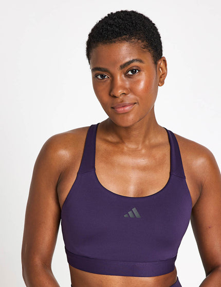adidas TLRDREACT Training High-Support Bra - Aurora Plumimages1- The Sports Edit