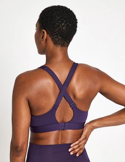 adidas TLRDREACT Training High-Support Bra - Aurora Plumimages2- The Sports Edit
