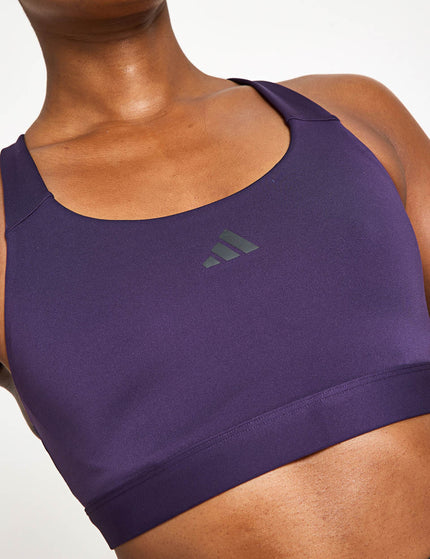 adidas TLRDREACT Training High-Support Bra - Aurora Plumimages3- The Sports Edit