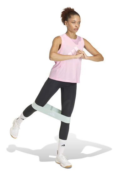 adidas Train Essentials Big Performance Logo Training Tank Top - True Pink/Clear Pinkimages5- The Sports Edit