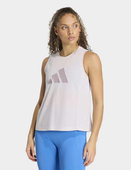 adidas Train Essentials Big Performance Logo Training Tank Top - Ice Purple/Preloved Figimages1- The Sports Edit