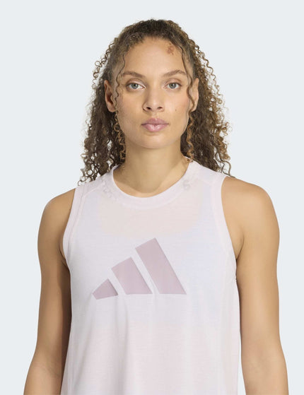 adidas Train Essentials Big Performance Logo Training Tank Top - Ice Purple/Preloved Figimages3- The Sports Edit