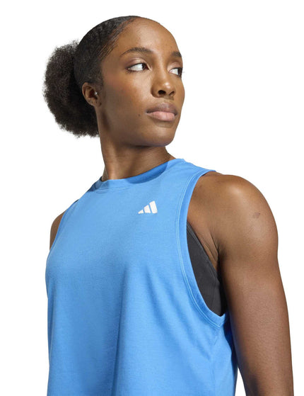 adidas Train Essentials Boxy Workout Tank Top - Ray Blueimages3- The Sports Edit