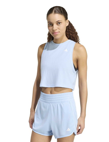 adidas Train Essentials Boxy Workout Tank Top - Glow Blueimages1- The Sports Edit