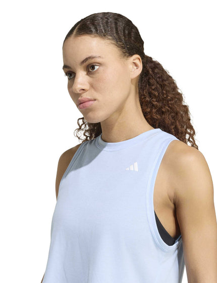adidas Train Essentials Boxy Workout Tank Top - Glow Blueimages2- The Sports Edit