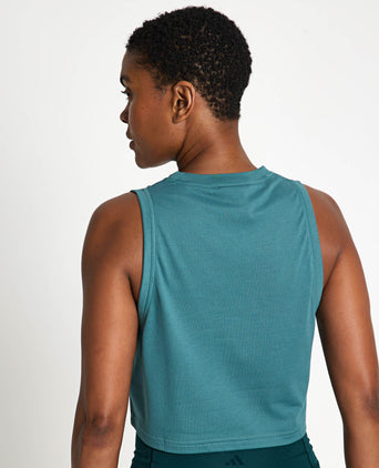 Train Essentials Boxy Workout Tank Top - Preloved Teal