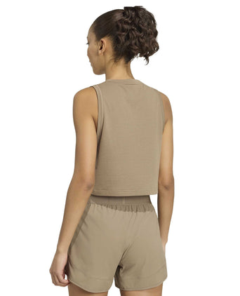 Train Essentials Boxy Workout Tank Top - Khaki Six