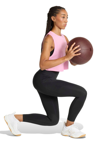 adidas Train Essentials Boxy Workout Tank Top - St Tropic Bloom/Blackimages5- The Sports Edit