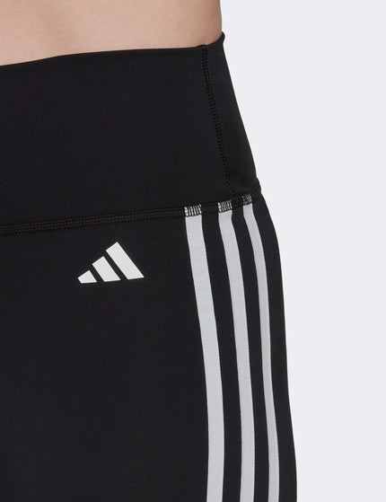 adidas Training Essentials 3-Stripes High Waisted Short Leggings - Blackimages3- The Sports Edit