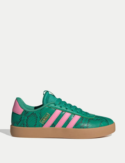 adidas VL Court 3.0 Shoes - Court Green/Bliss Pink/Gold Metallicimages1- The Sports Edit