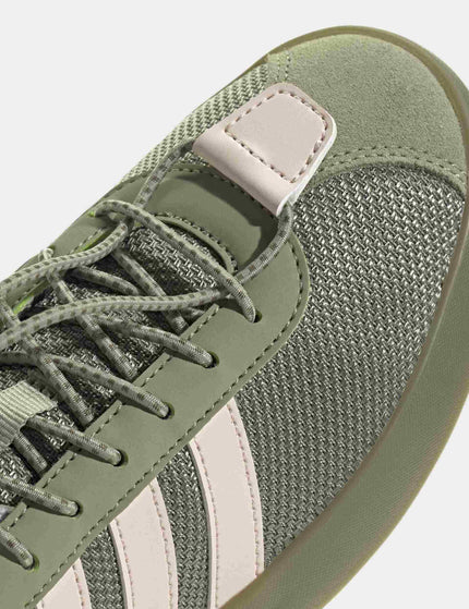 adidas VL Court 3.0 Shoes - Tent Green/Wonder Quartz/Cyber Metallicimages7- The Sports Edit