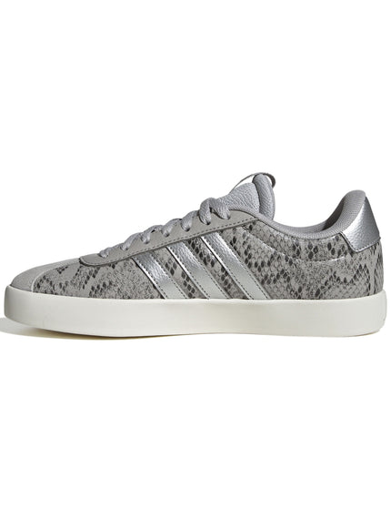 adidas VL Court 3.0 Shoes - Grey Two/Silver Metallic/Off Whiteimages4- The Sports Edit
