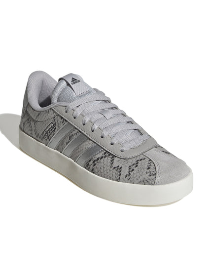 adidas VL Court 3.0 Shoes - Grey Two/Silver Metallic/Off Whiteimages2- The Sports Edit