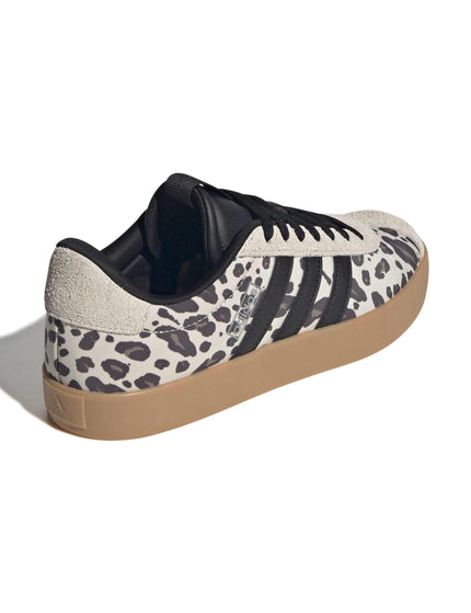 adidas VL Court 3.0 Shoes - Crystal Linen/Core Black/Khaki Siximages3- The Sports Edit