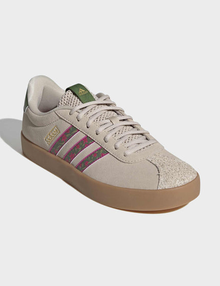 adidas VL Court 3.0 Shoes - FARM Rio Crystal Linen/Crew Green/Bahia Magentaimages2- The Sports Edit
