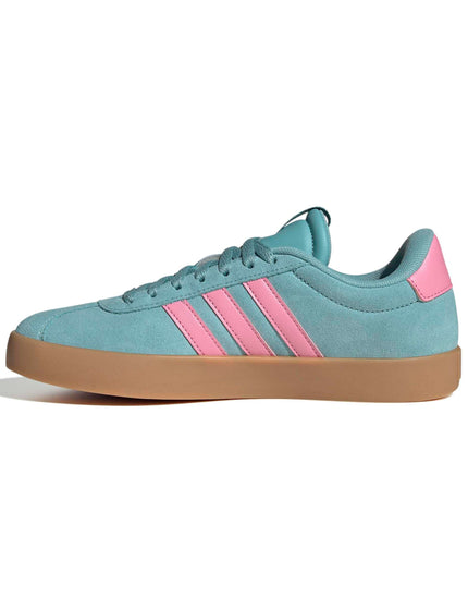 adidas VL Court 3.0 Shoes - Mint Ton/Bliss Pink/Gold Metallicimages4- The Sports Edit