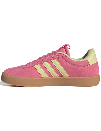 adidas VL Court 3.0 Shoes - Pink Fusion/Powder Yellow/Gold Metallicimages4- The Sports Edit