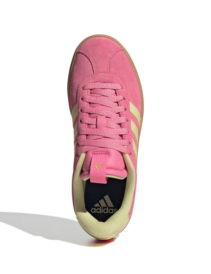 adidas VL Court 3.0 Shoes - Pink Fusion/Powder Yellow/Gold Metallicimages5- The Sports Edit