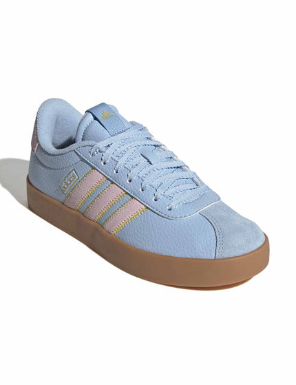 adidas VL Court 3.0 Shoes - Clear Sky/Clear Pink/Gold Metallicimages2- The Sports Edit