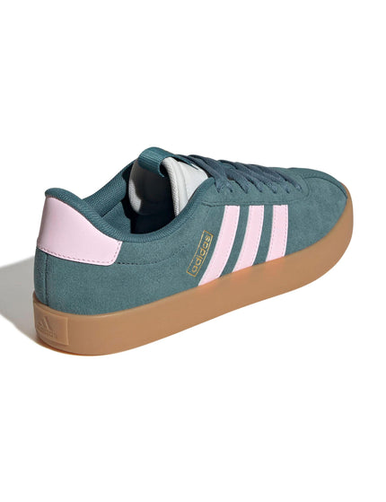 adidas VL Court 3.0 Shoes - Preloved Teal/Clear Pink/Gold Metallicimages3- The Sports Edit
