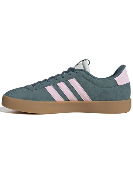 adidas VL Court 3.0 Shoes - Preloved Teal/Clear Pink/Gold Metallicimages4- The Sports Edit