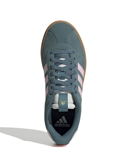 adidas VL Court 3.0 Shoes - Preloved Teal/Clear Pink/Gold Metallicimages5- The Sports Edit