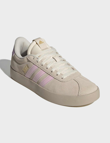 adidas VL Court 3.0 Shoes - Wonder White/Clear Pink/Gold Metallicimages2- The Sports Edit